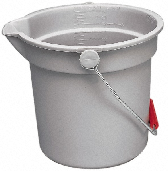 Rubbermaid Trash Can: 10 gal, Round, Green - FG261000DGRN