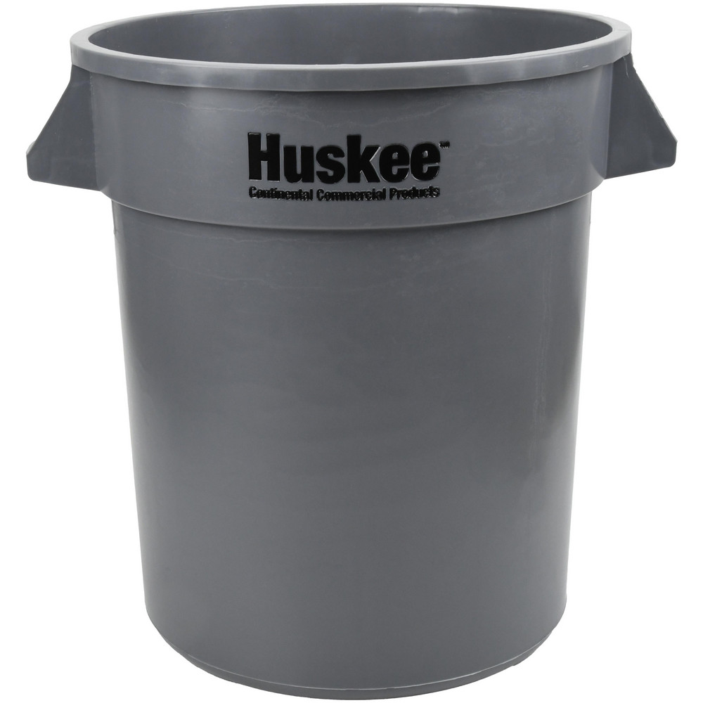 Continental Institutional Trash/Recycling Can: 32 gal, Round, Gray - MSC3200GY