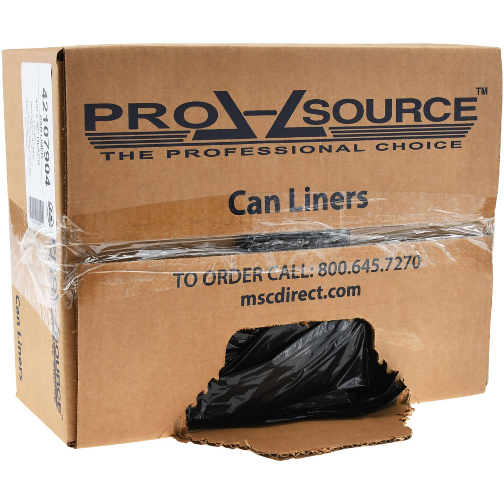 PRO-SOURCE Contractor Trash Bags: 45 gal, 1.5 mil, Pack of 100 - PSM4651FB