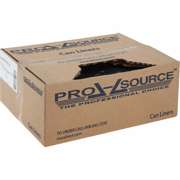 PRO-SOURCE Contractor Trash Bags: 45 gal, 1.5 mil, Pack of 100 - PSM4651FB