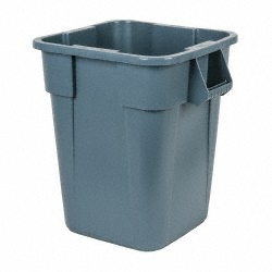 Bayhead Products Trash Can: 40 gal, Round, Gray - CP-40-G