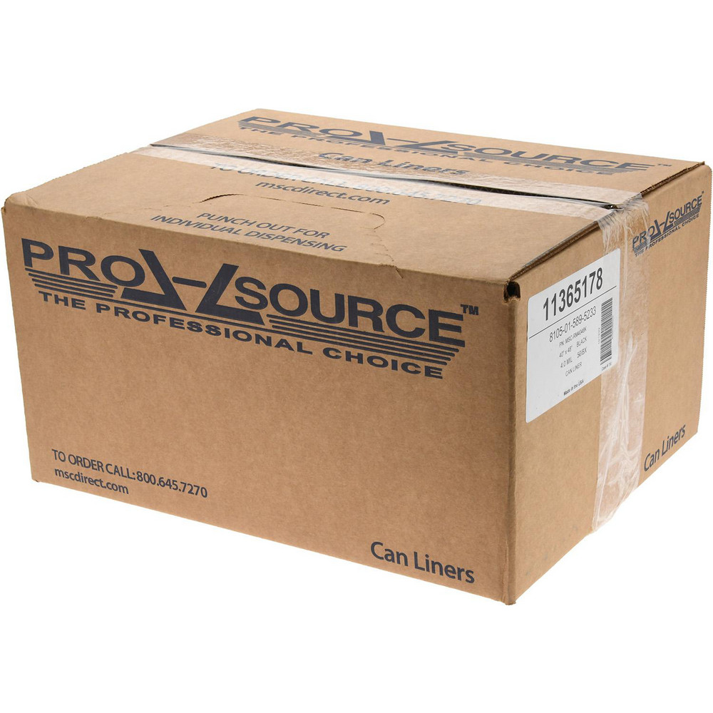 Made in USA Contractor Trash Bags: 45 gal, 4 mil, Pack of 50 - MSC-RM4048K