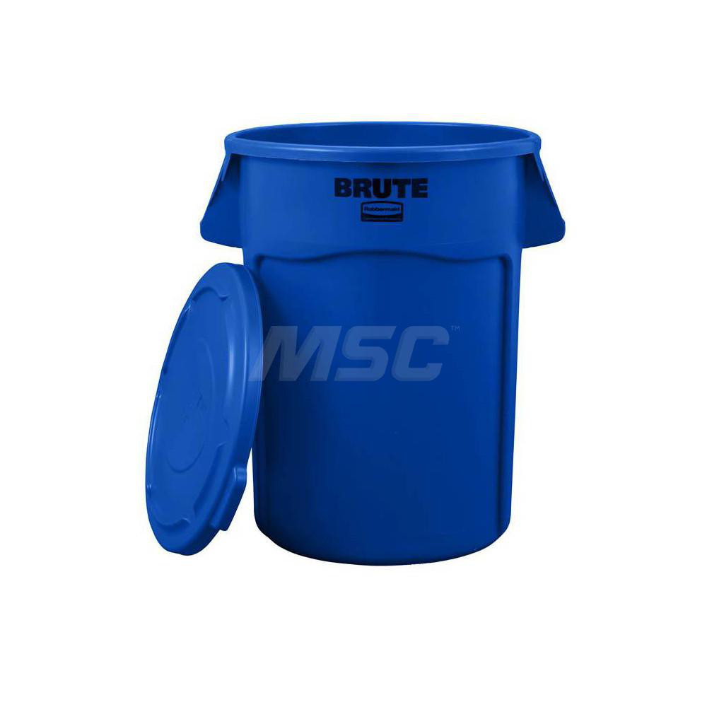 Rubbermaid Trash Can & Recycling Container Lid: Round, For 44 gal Trash Can - 1779636