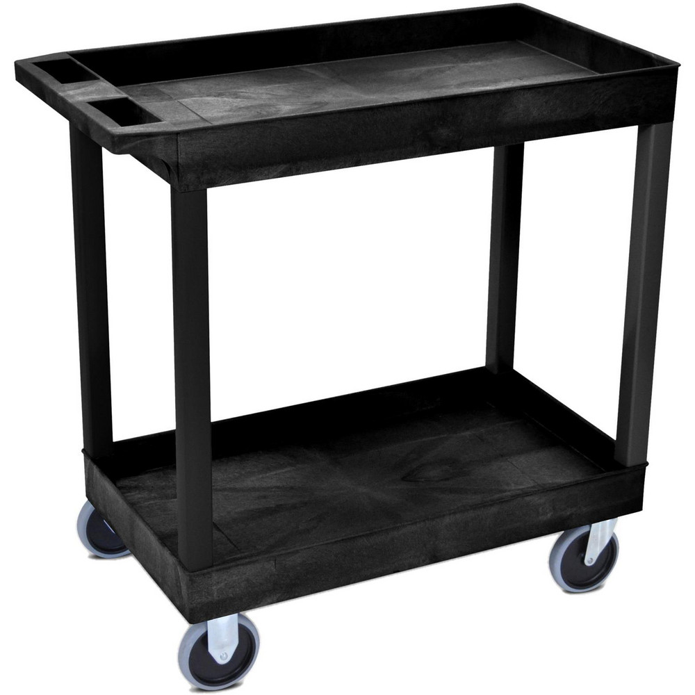 Toter Rollout Trash Can: 32 gal, Rectangle, Black & Gray - ANA32-00GST