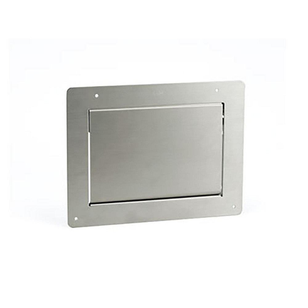 Sugatsune Trash Receptacle Access Doors: 304 Stainless Steel, No, Horizontal or Vertical, 11.0236 - AZ-DD310-HL