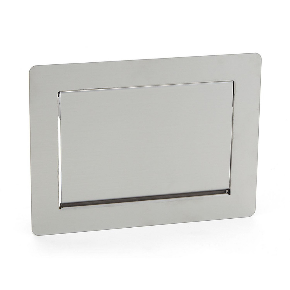 Sugatsune Trash Receptacle Access Doors: 304 Stainless Steel, No, Horizontal or Vertical, 11.0236 - AZ-DD310-HL