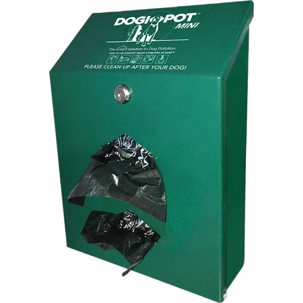 DOGIPOT Pet Waste Stations: Aluminum, Rectangle, 400 Bags, 4' - 8' - 1002HP-BLK-4