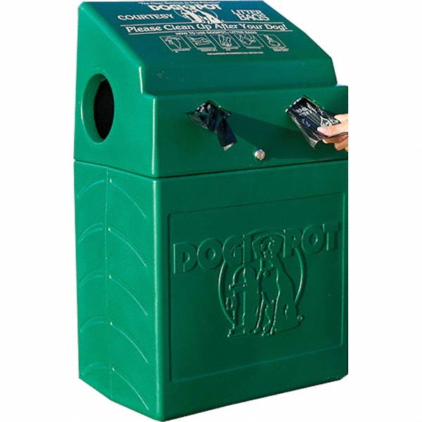 DOGIPOT Pet Waste Stations: Aluminum, Rectangle, 400 Bags, 4' - 8' - 1002HP-BLK-4