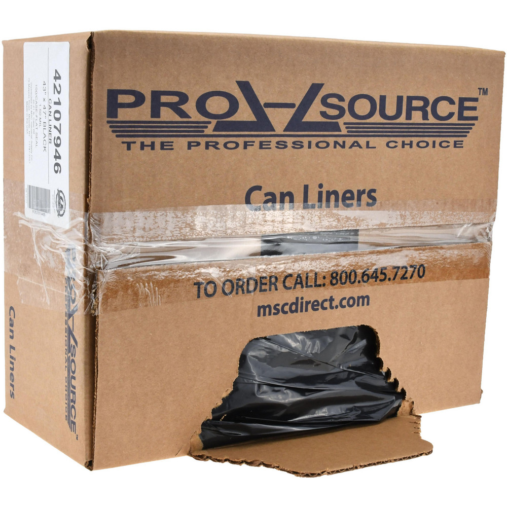 PRO-SOURCE Contractor Trash Bags: 56 gal, 3 mil, Pack of 50 - PSMDL43473