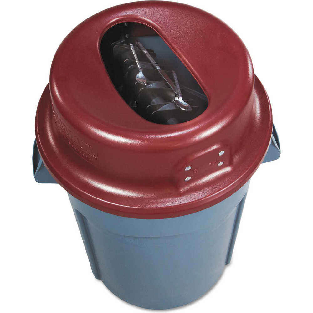 San Jamar Trash Can & Recycling Container Lids: Flat, Round, Round, Most 44-gal Capacity Receptacles - SJMKA4400