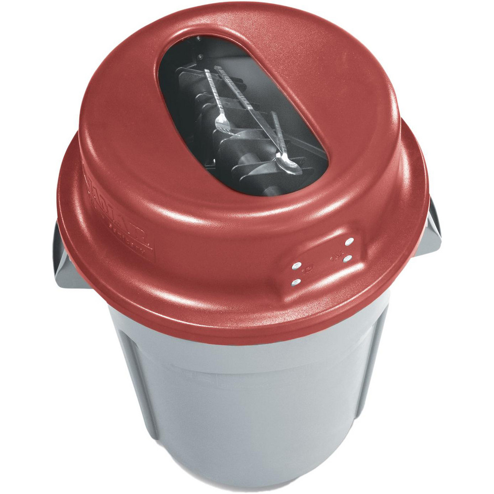 San Jamar Trash Can & Recycling Container Lids: Flat, Round, Round, Most 44-gal Capacity Receptacles - SJMKA4400