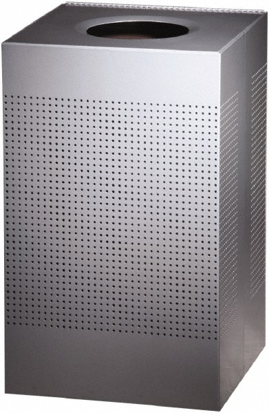 Rubbermaid Recycling Container: 29 gal, Square, Gray - FGDCR24CSM