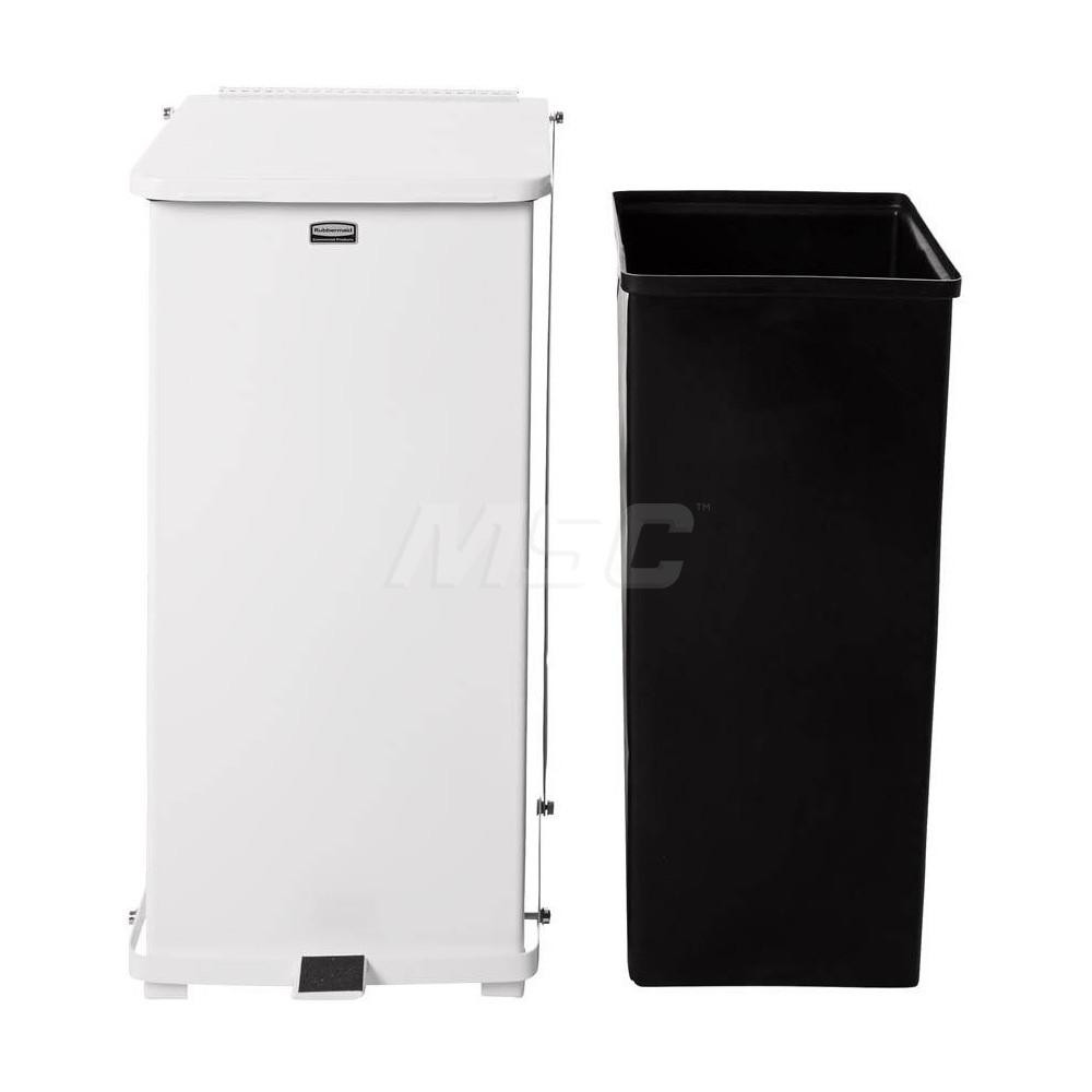 Rubbermaid 13 Gal Square Unlabeled Trash Can - FGST24EPLWH