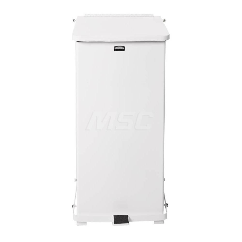 Rubbermaid 13 Gal Square Unlabeled Trash Can - FGST24EPLWH