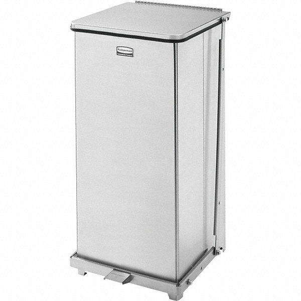 Rubbermaid 13 Gal Square Unlabeled Trash Can - FGST24EPLWH
