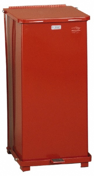 Rubbermaid 13 Gal Square Unlabeled Trash Can - FGST24EPLWH