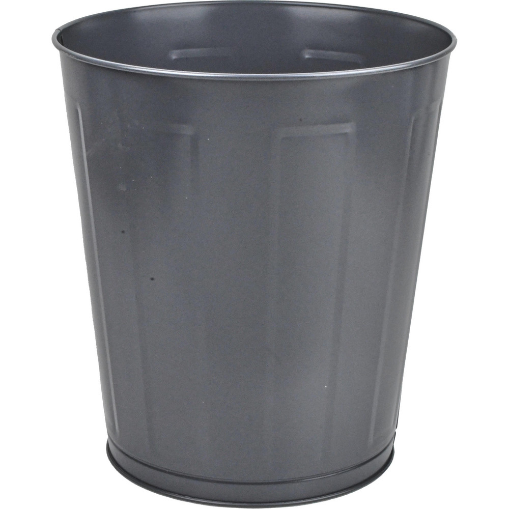 Rubbermaid Decorative Trash Can: 51 gal, Round, Black - FGS55ETBKPL
