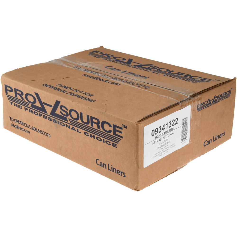 PRO-SOURCE Medium Duty Trash Bags: 56 gal, 0.63 mil, Pack of 200 - PSNR434816N