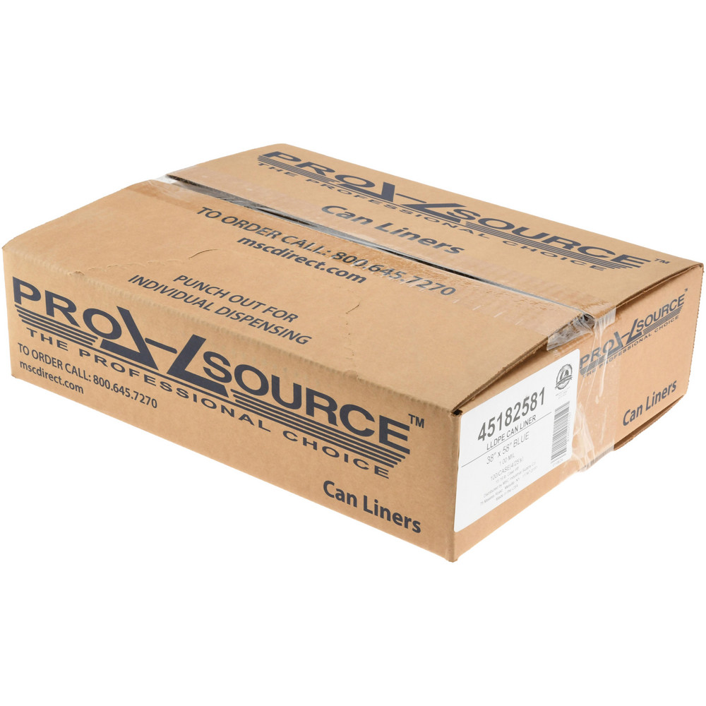 PRO-SOURCE Heavy Duty Trash Bags: 60 gal, 1 mil, Pack of 100 - PSRST3858X1