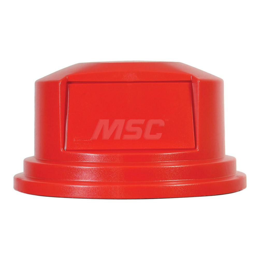 Rubbermaid Dome Lid: Round, For 55 gal Trash Can - FG265788RED