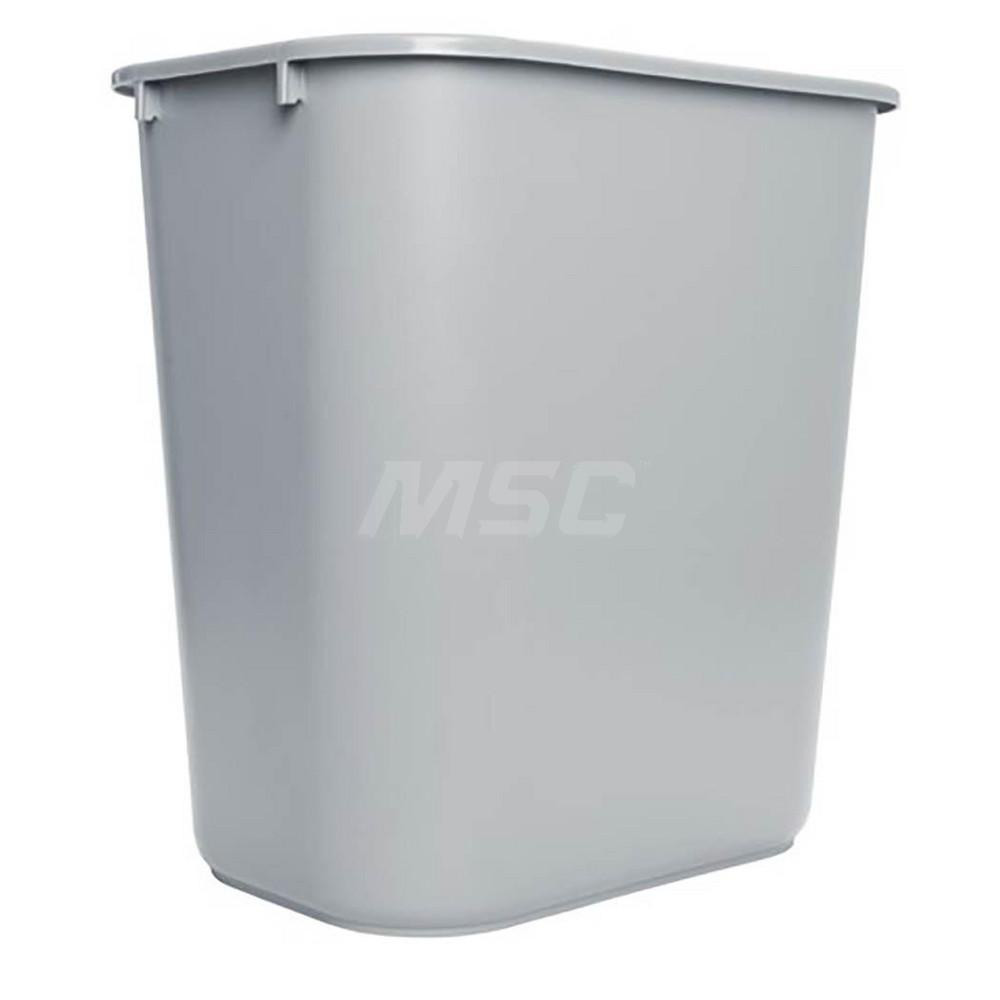 Rubbermaid Wastebasket / Trash Can Medium Under Desk 28 Qt, Gray - FG295600GRAY