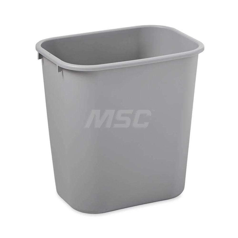 Rubbermaid Wastebasket / Trash Can Medium Under Desk 28 Qt, Gray - FG295600GRAY