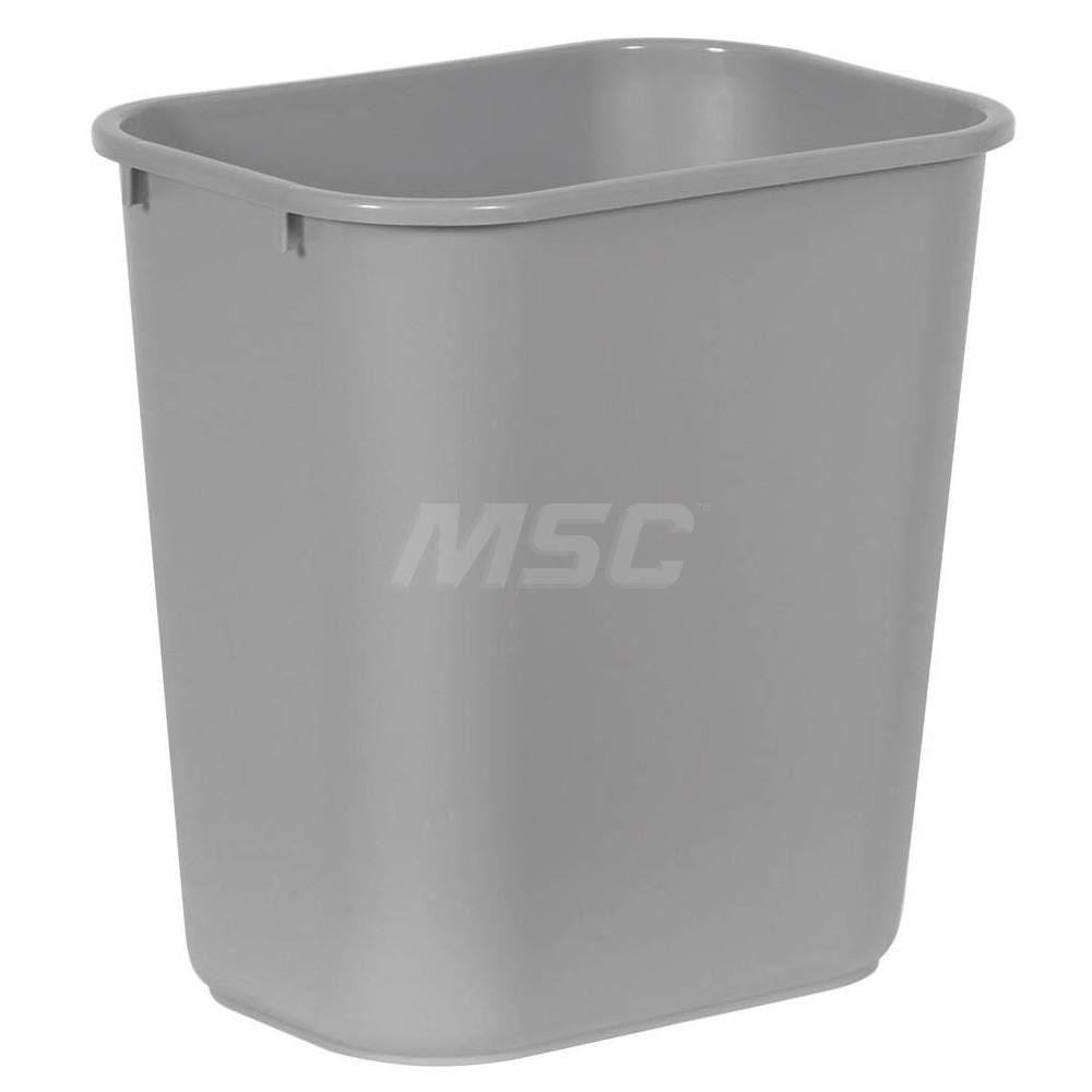 Rubbermaid Wastebasket / Trash Can Medium Under Desk 28 Qt, Gray - FG295600GRAY