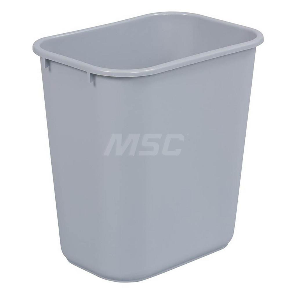 Rubbermaid Wastebasket / Trash Can Medium Under Desk 28 Qt, Gray - FG295600GRAY