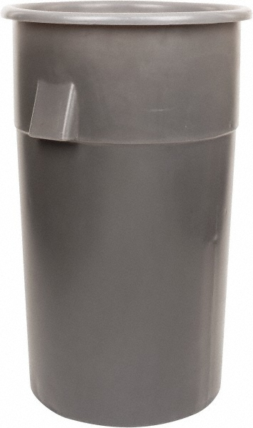 Bayhead Products Trash Can: 55 gal, Round, Gray - PT-55-G