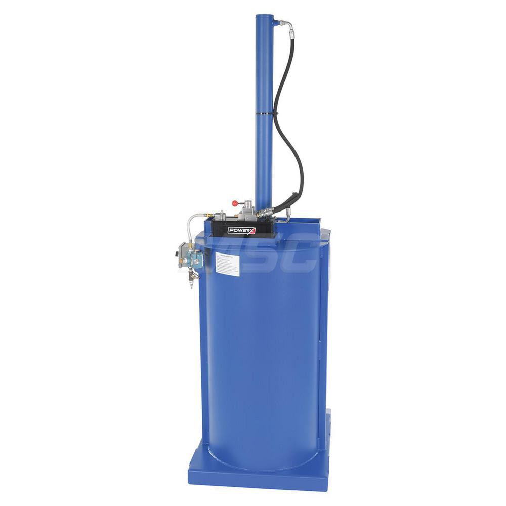 Vestil Trash Compactors & Crushers: Drum Crusher, 21210 lb, 55 Gallon Drums - MTC-PNU-55