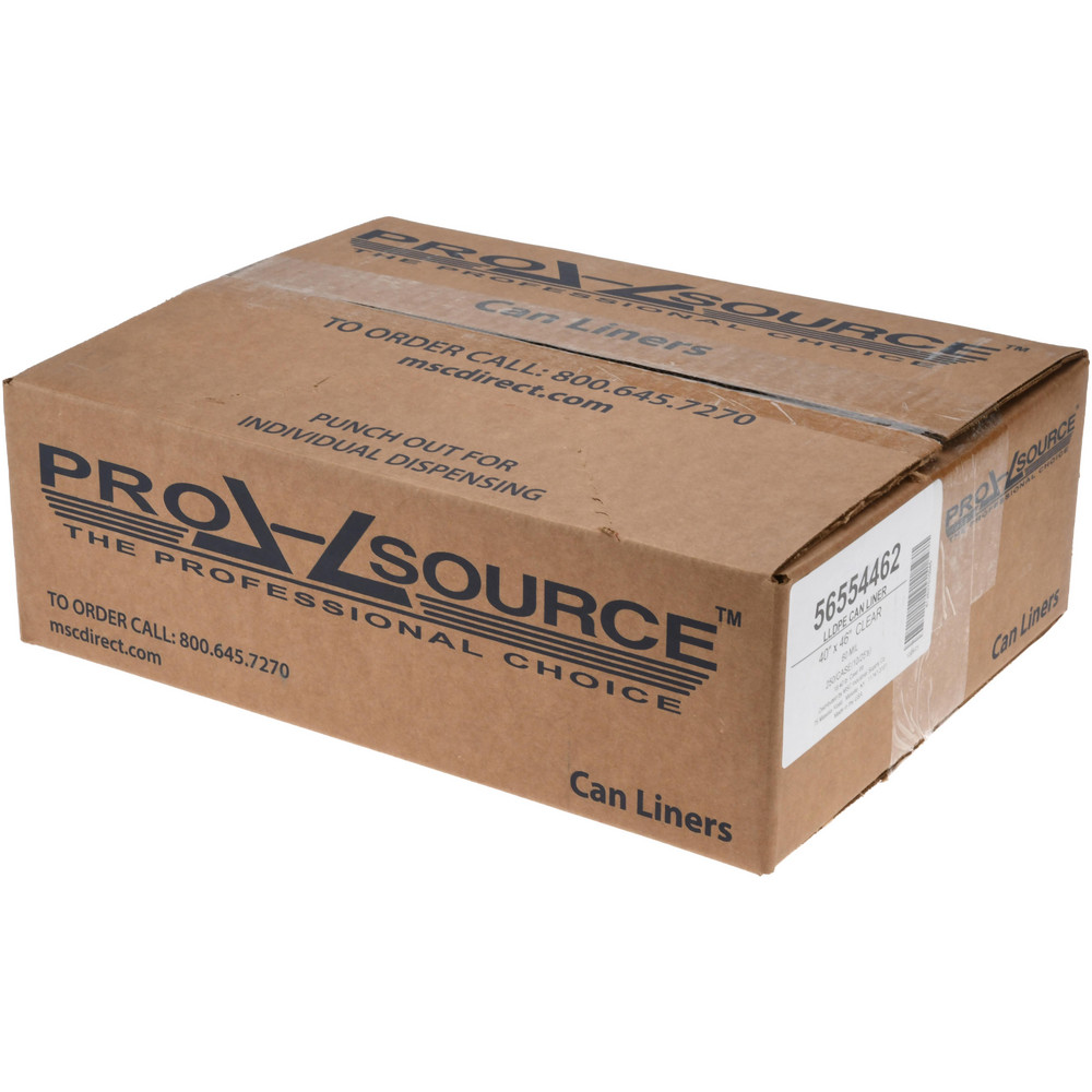PRO-SOURCE Medium Duty Trash Bags: 45 gal, 0.6 mil, Pack of 250 - PSRC40466