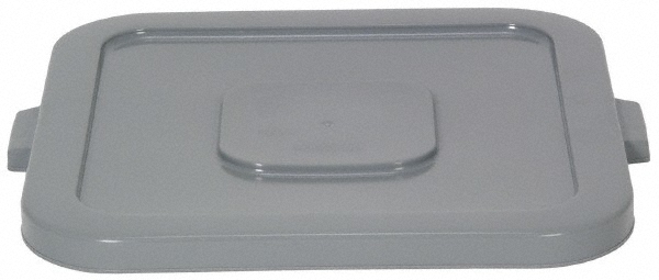 Continental Trash Can & Recycling Container Lid: Square, For 48 gal Trash Can - 4001 GREY