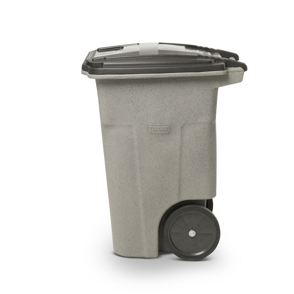 Toter Rollout Trash Can: 48 gal, Rectangle, Gray - ANA48-00GST