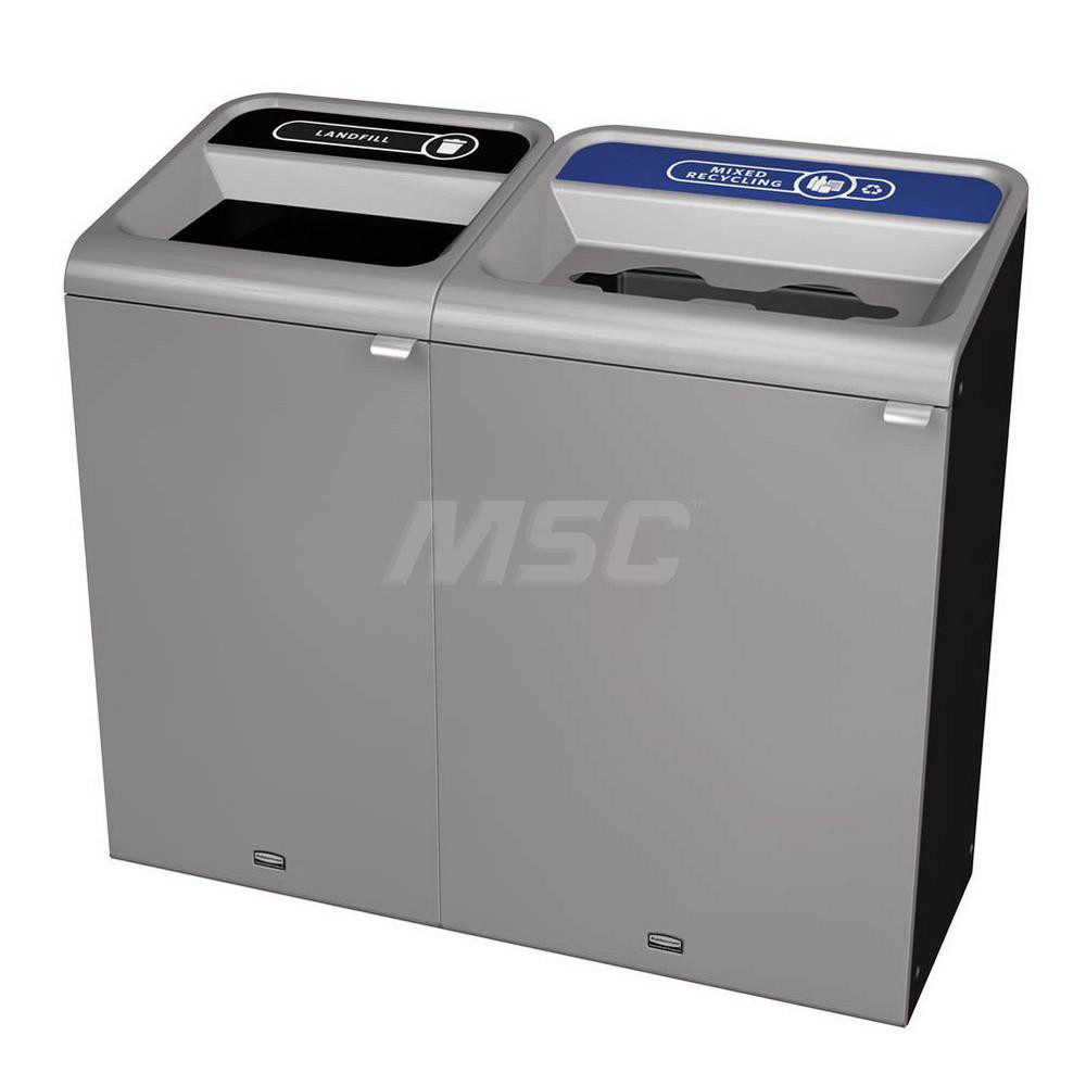 Rubbermaid Configure 1 Stream Landfill Trash Can, 23 Gal, Grey Stenni, Indoor - 1961621