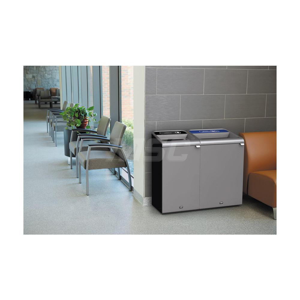 Rubbermaid Configure 1 Stream Landfill Trash Can, 23 Gal, Grey Stenni, Indoor - 1961621