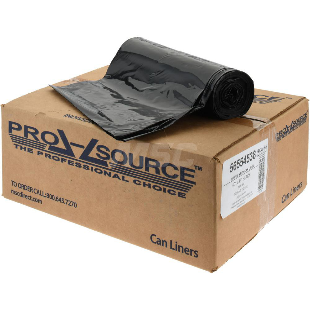 PRO-SOURCE Contractor Trash Bags: 45 gal, 2 mil, Pack of 100 - PSM46661FB