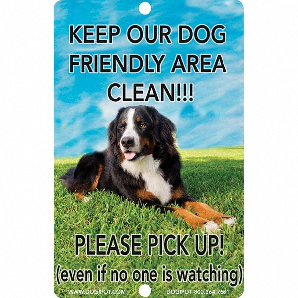 DOGIPOT Pet Waste Station Accessories: Please Pick Up (Even if No One is Watching), Keep Our Dog Friendly Clean, 18 - 1204-BMD
