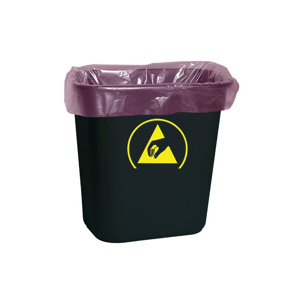Made in USA 55-60 GAL BLK 100/PK 1.5MIL HD TRASH CAN LINER - S-13577