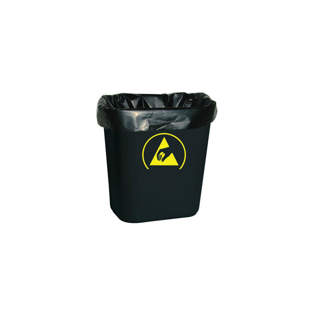 Made in USA 55-60 GAL BLK 100/PK 1.5MIL HD TRASH CAN LINER - S-13577