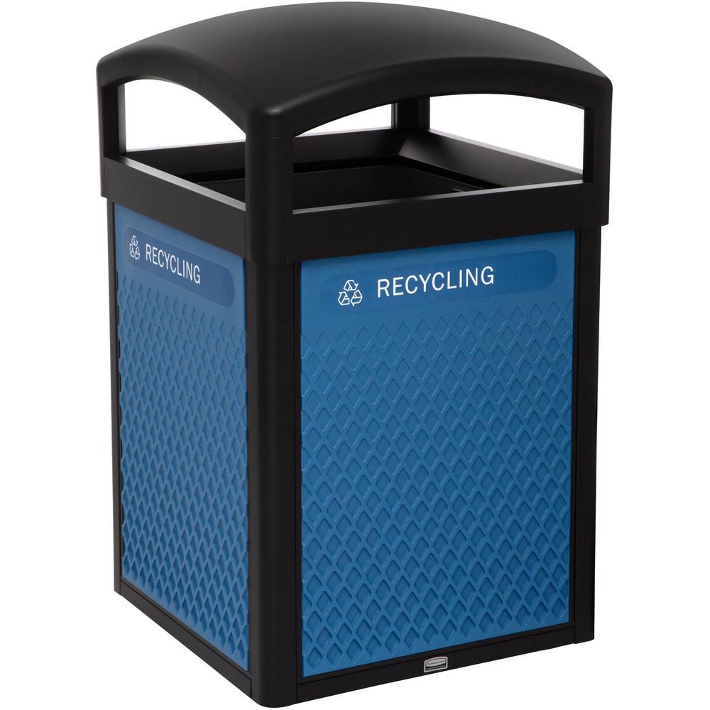 Rubbermaid Decorative Plastic Mixed Recycling Panels, Medium, Blue, 20.72" × 0.5" × 27.95" - 2182677