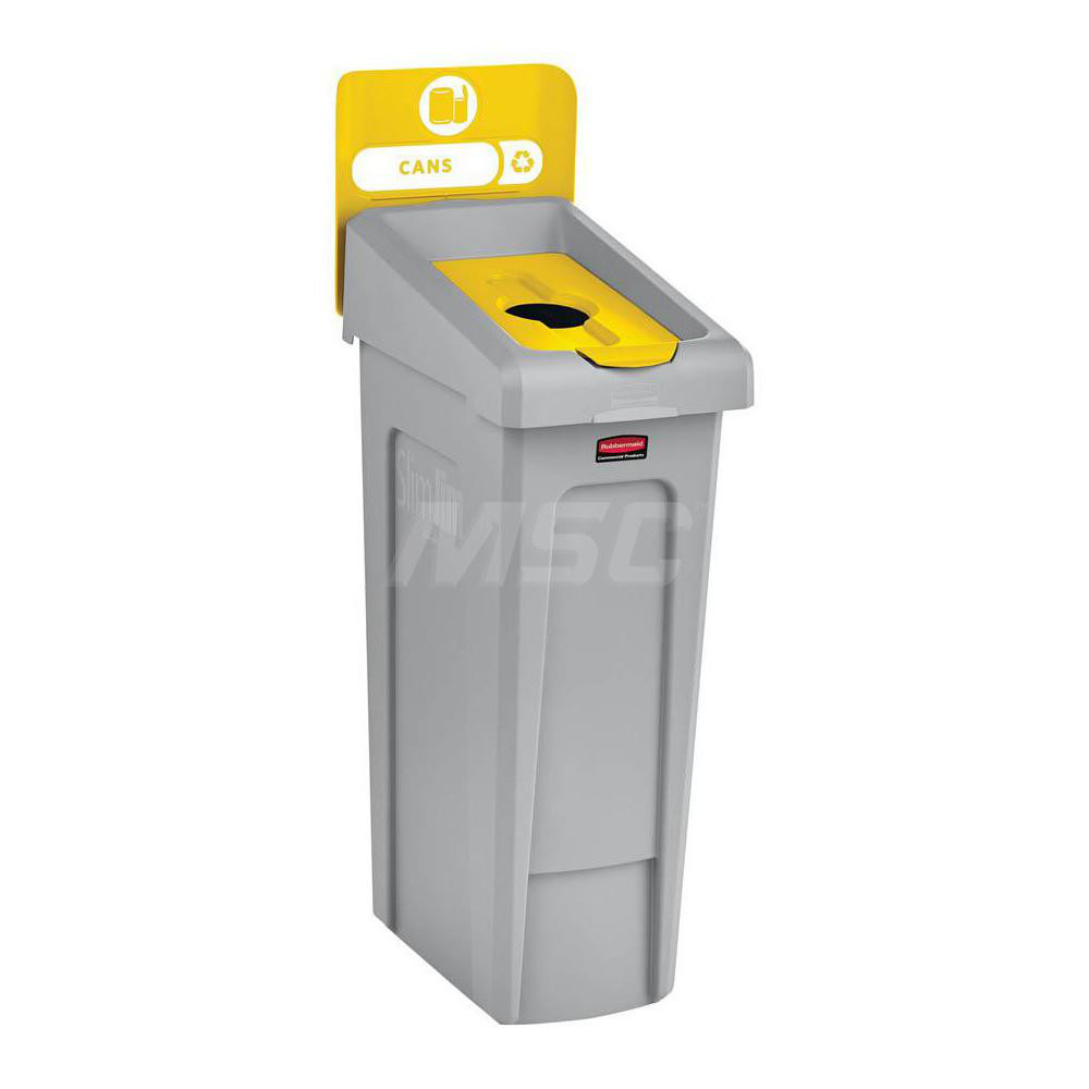 Rubbermaid Trash Can & Recycling Container Lid: Rectangle, For 23 gal Recycle Container - 2007881