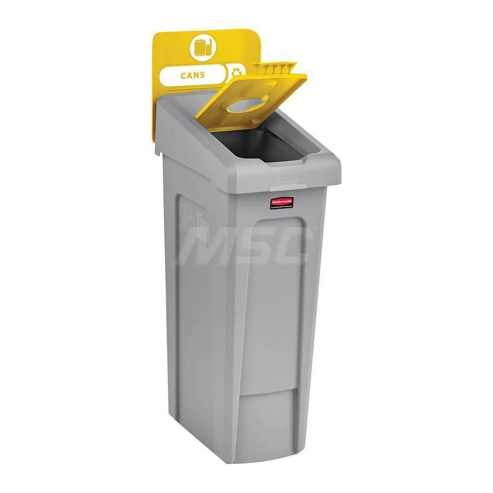 Rubbermaid Trash Can & Recycling Container Lid: Rectangle, For 23 gal Recycle Container - 2007881