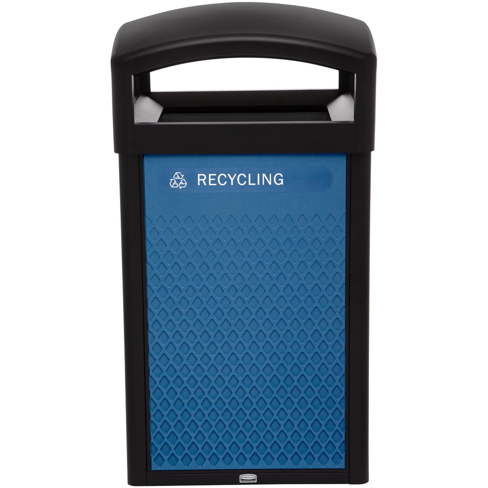 Rubbermaid Decorative Plastic Mixed Recycling Panels, Large, Blue, 20.72" × 0.5" × 34.33" - 2182674