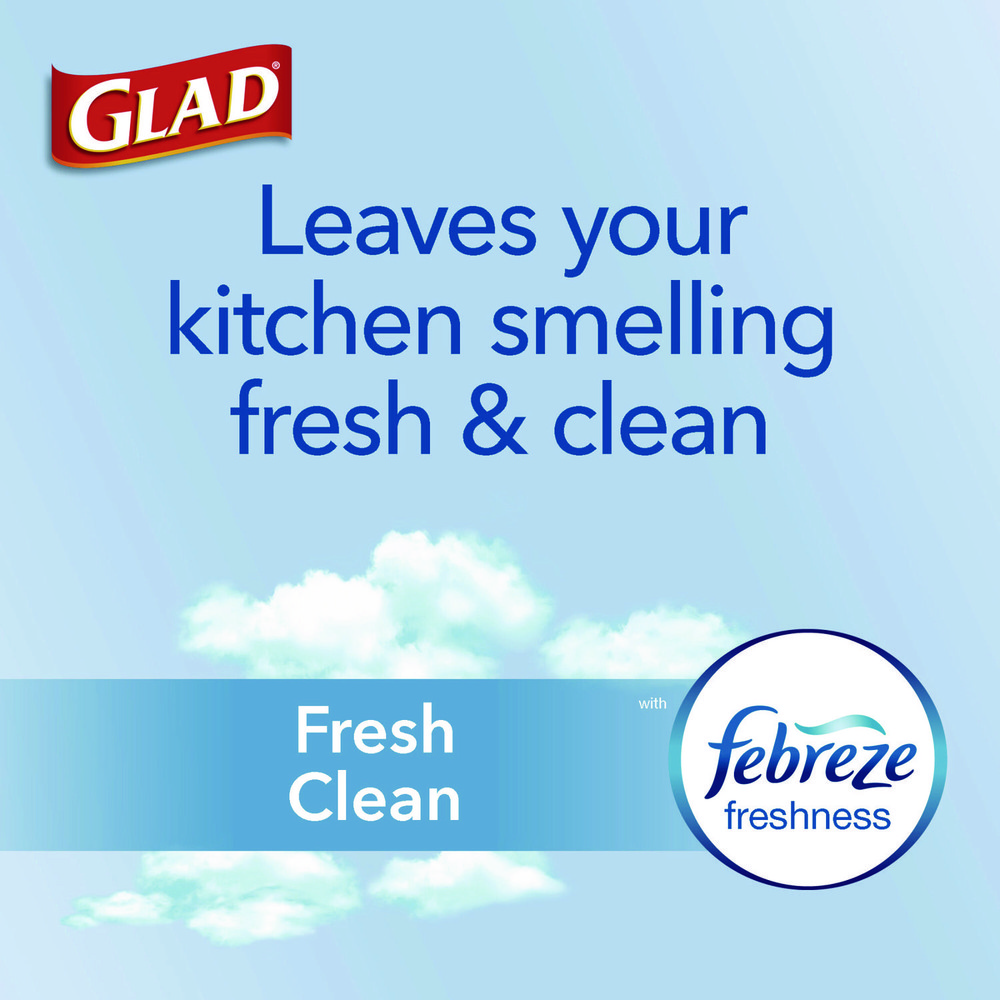 Glad Glad® ForceFlex Drawstring Trash Bags: 13 gal, 0.95 mil, Pack of 80 - CLO78899BX