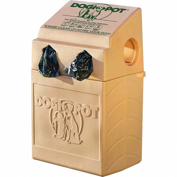 DOGIPOT Pet Waste Stations: Steel, Round, 50 Liner Bags, 4' - 8' - 1206BLK-L
