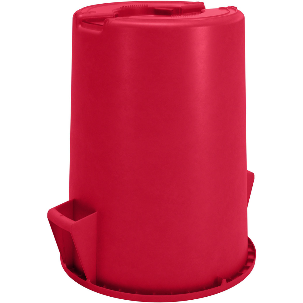 Carlisle Bronco™ 55 gal Round Trash Container, Red - 84105505