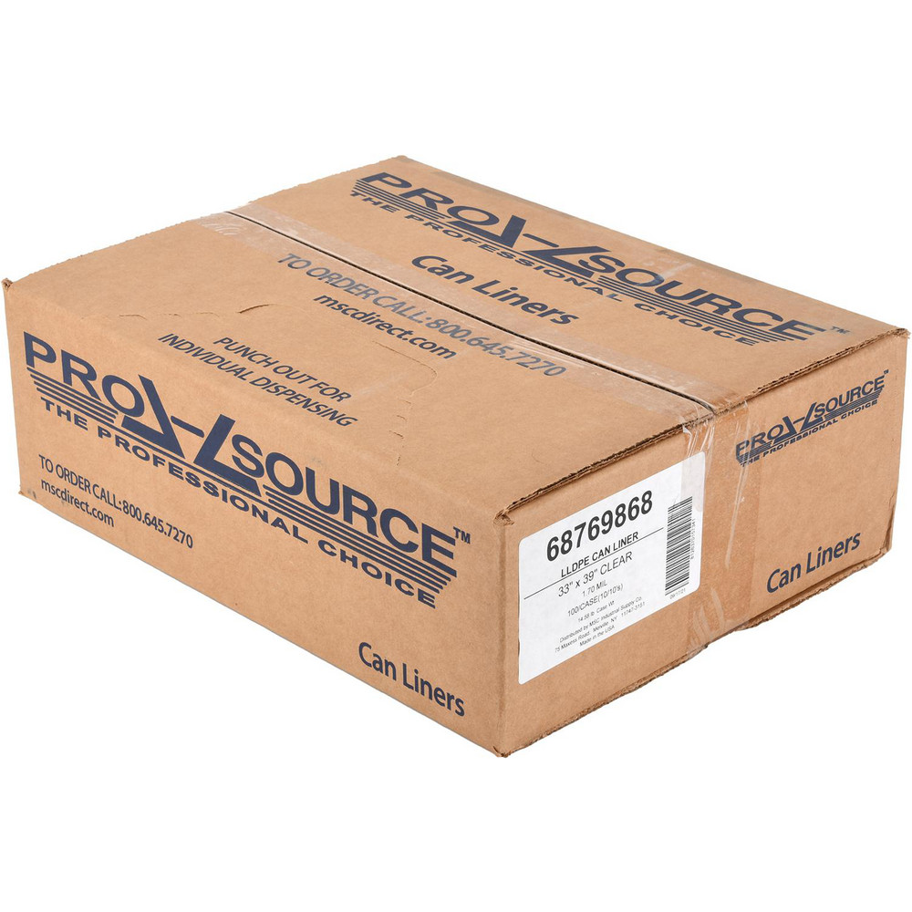 PRO-SOURCE Contractor Trash Bags: 31 gal, 1.7 mil, Pack of 100 - PSRST3339170C