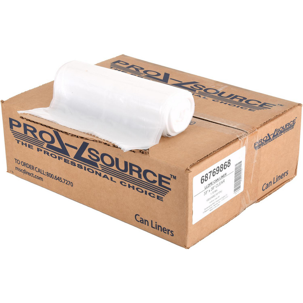 PRO-SOURCE Contractor Trash Bags: 31 gal, 1.7 mil, Pack of 100 - PSRST3339170C