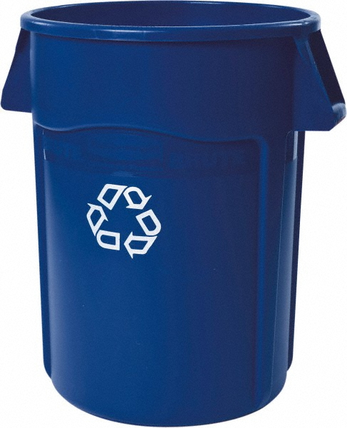 Carlisle Bronco™ 44 gal Round Recycle Container, Blue - 841044REC14
