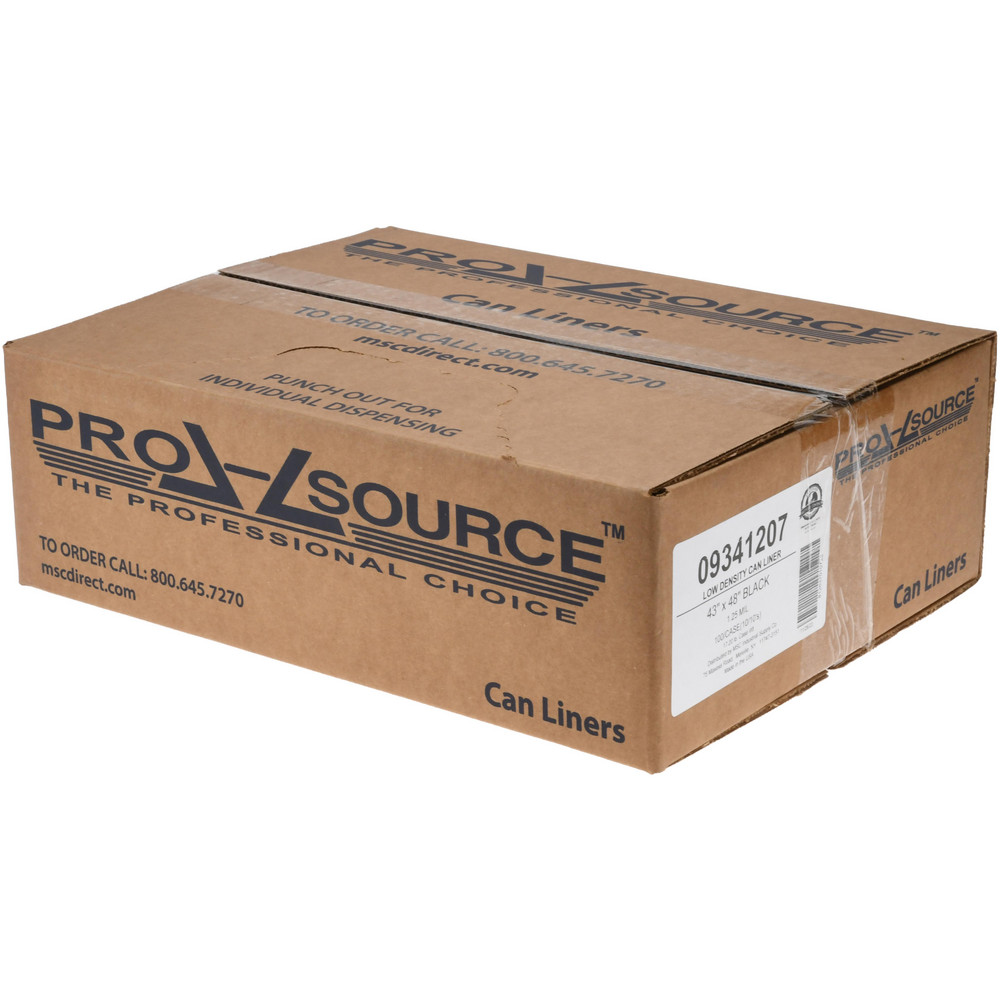 PRO-SOURCE Heavy Duty Trash Bags: 56 gal, 1.25 mil, Pack of 100 - PSRM4348125